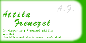 attila frenczel business card